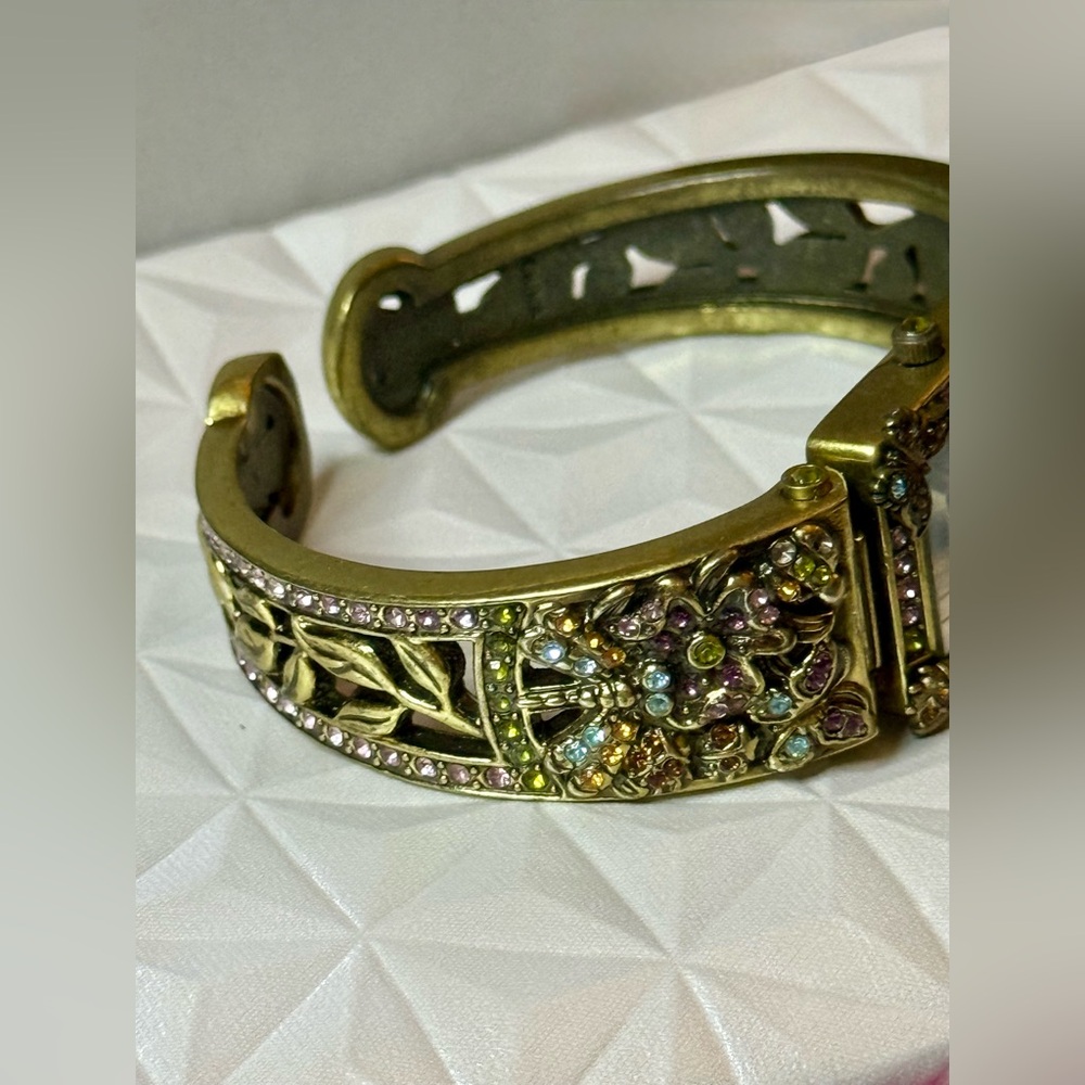 Heidi Daus ~ Butterfly🦋Dragonfly Bumblebee 🐝 Ladybug 🐞 Swarovski Crystal Cuff - Picture 5 of 11